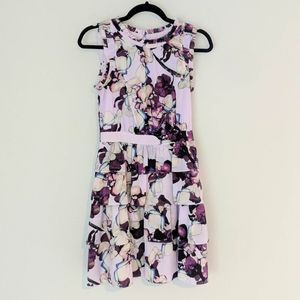 High neck tiered dress